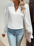 Women's Shirt Fashion V-neck Flared Sleeves