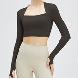 Yoga Clothes Long-sleeved Women's Lulu Sports Top Running Fitness Clothes