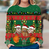 Women's Christmas Long-sleeved 3D Printed Sweater