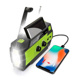 Emergency radio, outdoor portable multi-function radio, solar hand-cranked power generation radio