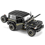 Off-Road 7 Door for Wrangler Diecast Toy Car Model, 1/32 Scale Metal Alloy Vehicle for Kids Boys Girls Adults, Doors Open, Light