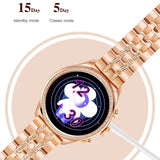 Ola Esporte Women Smart Watch Lady Flash Diamond SmartWatch Three Buttons Phone Call Bluetooth Sport Bracelet Heart Rate Monitor