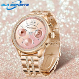 Ola Esporte Women Smart Watch Lady Flash Diamond SmartWatch Three Buttons Phone Call Bluetooth Sport Bracelet Heart Rate Monitor