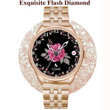 Ola Esporte Women Smart Watch Lady Flash Diamond SmartWatch Three Buttons Phone Call Bluetooth Sport Bracelet Heart Rate Monitor