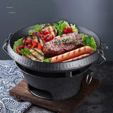 Old-fashioned Cast Iron Fire Pits Indoor Brazier Rack Outdoor Heaters Camping Furnace Grill Stand Home Carbon Fired Tea Stove
