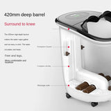 One-click start Automatic Foot Spa Electric Massage Roller Surf Heated Foot Bath Bucket Over The Calf Household Foot Soaking Tub