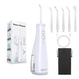Oral Irrigator USB Rechargeable Water Flosser Portable Dental Water Jet 300ML Water Tank Waterproof Teeth Cleaner