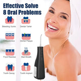 Oral Irrigator USB Rechargeable Water Flosser Portable Dental Water Jet 300ML Water Tank Waterproof Teeth Cleaner