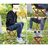 Outdoor Chair Camping Portable Folding Aluminum Foldable Fishing Chair Stool Seat Hiking Tools Picnic Camping Stool Mini Storage