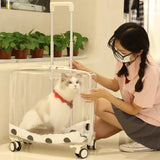 Outdoor Travel Cat Carriers Clear Trolley Strollers Stroller Space Breathable Cat Carrier Stuff Mochila Para Perro Cats Products