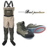 Outdoor Waders Pants Fly Fishing Clothes Waterproof Suit Wading Shoes Antiskid Felt Sole Boots Leaking Water Shoes