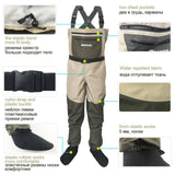 Outdoor Waders Pants Fly Fishing Clothes Waterproof Suit Wading Shoes Antiskid Felt Sole Boots Leaking Water Shoes