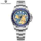 PAGANI DESIGN PD-1758 Japan NH34 GMT Watch Sapphire Glass Automatic Watch 100M Waterproof Stainless Men Mechanical Watches