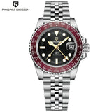 PAGANI DESIGN PD-1758 Japan NH34 GMT Watch Sapphire Glass Automatic Watch 100M Waterproof Stainless Men Mechanical Watches