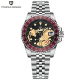 PAGANI DESIGN PD-1758 Japan NH34 GMT Watch Sapphire Glass Automatic Watch 100M Waterproof Stainless Men Mechanical Watches