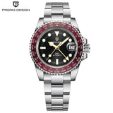 PAGANI DESIGN PD-1758 Japan NH34 GMT Watch Sapphire Glass Automatic Watch 100M Waterproof Stainless Men Mechanical Watches