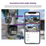PIX-LINK P11-90 WiFi Camera 9MP 4K Security Cam 8X Zoom Video Surveillance 3 Lens Dual Screen CCTV ICsee NVR Alexa Camera P2P