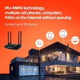 PIXLINK AC22 1200Mbps Wireless Gigabit Router Signal Amplifier Wireless-AC Dual Band Smart Technology 4-Gigabit Ports