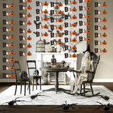 Paper Garlands Halloween Spooky Spider Skull Pendant For Halloween Paper Craft Supplies For Bedroom Dining Room Living Room