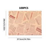 Paper Sheets Wrapping Baking Greaseproof Parchment Sandwich Deli Wrap Liner Wax 100 Sheets Liners Resistant Grease Tray Burger