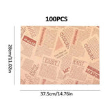 Paper Sheets Wrapping Baking Greaseproof Parchment Sandwich Deli Wrap Liner Wax 100 Sheets Liners Resistant Grease Tray Burger