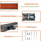 Patio Heater Electric Infrared Heating Home Garden Indoor Outdoor Waterproof Electric Heater with Remote Control Wall-Mounted