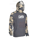 Pelagic Professional Fishing Hoodie With Mask Anti-UV Sun Protection Clothes Fishing Shirt Breathable Camouflage Fishing Jersey