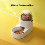 Pet Automatic Feeder Water Dispenser Set, Gravity Cat Food Container Pet Water Drinking Feeder, Self Feeding Station