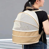 Pet Carrier Backpack Bag Small Dog Cat Transparent Expandable Breathable Walking Outdoor Travel Products Puppy Kitty Strollers