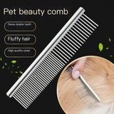 Pet Comb Stainless Steel Straight Comb Dog Cat Beauty Colorful Steel Comb Large Dog Knot Comb Lightweight And Wear-resistant
