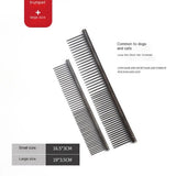 Pet Comb Stainless Steel Straight Comb Dog Cat Beauty Colorful Steel Comb Large Dog Knot Comb Lightweight And Wear-resistant