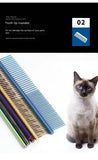 Pet Comb Stainless Steel Straight Comb Dog Cat Beauty Colorful Steel Comb Large Dog Knot Comb Lightweight And Wear-resistant