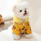 Pet Hoodie Dog Pet Sweatshirt Winter Coat Hoodie Sweater Winter Dog Hoodies Coat Cute Thick Fleece Soft Warm Pet Clothes For