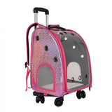 Pet Strollers Dog Cat Portable Travel Transport Bag Rolling Luggage Backpack Travel Tote Trolley Bags for Dogs Cat Accessories