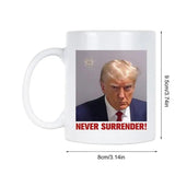Photo Mug 400ml White Coffee Mug Cup Microwavable Dishwasher Safe Big Handle Durable Ceramic Mug Cup For Home Trump Lover