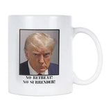 Photo Mug 400ml White Coffee Mug Cup Microwavable Dishwasher Safe Big Handle Durable Ceramic Mug Cup For Home Trump Lover