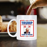 Photo Mug 400ml White Coffee Mug Cup Microwavable Dishwasher Safe Big Handle Durable Ceramic Mug Cup For Home Trump Lover