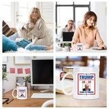 Photo Mug 400ml White Coffee Mug Cup Microwavable Dishwasher Safe Big Handle Durable Ceramic Mug Cup For Home Trump Lover