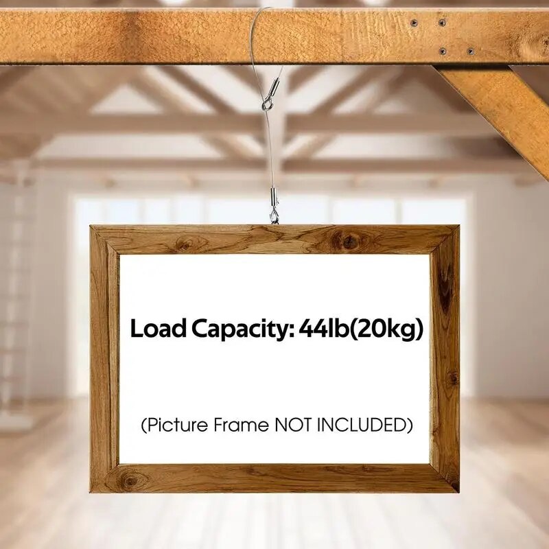 Picture Hangers 2M X 1.5mm Stainless Steel Heavy Duty Wire Rope Home Décor Products Hooks For Living Room Bedroom Bathroom