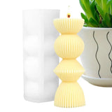Pillar Candle Mold  Vintage Striped Geometric Roman Colum Candle Mold Creative DIY Epoxy Resin Casting Unique Candle Molds
