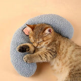 Pillows For Indoor Cats U-shaped Fluffy Cartoon Pillow For Calming Puppies KidsPlush Toy Pillows For Pet Shelter Balcony Game