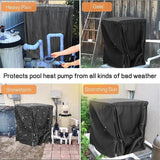 Pool Heater Cover 8 Drawstrings Outdoor Furniture Protective Covers For Pool Heat Pump 39.7 X 33.8 X 30.7 Inch Outdoor Furniture