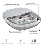 Portable Automatic Heating Intelligent Constant Temperature Folding Foot Bath Massage Wheel Red Light Foot Bath Foot Basin 220V