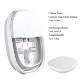 Portable Automatic Heating Intelligent Constant Temperature Folding Foot Bath Massage Wheel Red Light Foot Bath Foot Basin 220V