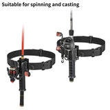 Portable Belt Rod Holder Fishing Gear Tackles Accessories Adjustable Waist Fishing Rod Holder Fishing Rod Pole Inserter