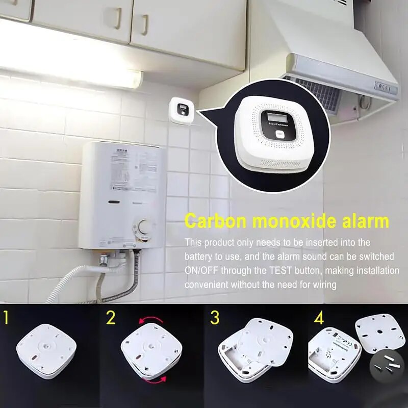 Portable Carbon Monoxide Detector CO Detector Monitor With Lanyard Home Accessories For House Offices Dormitory Apartment Hotel