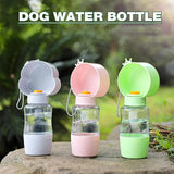 Portable Dog Water Bottle 400ML Portable Bottle Bowl For Outdoor Dog Feeders Pet's Drinking Accessories For Picnicing Traveling
