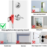 Portable Door Lock Metal Security Lock Burglar Alarm Door Lock For Home Room Travel Accommodation Hotel Apartment