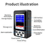Portable Geiger Counter Nuclear Radiation Detector Personal Dosimeter Marble Tester X-Ray Radiation Dosimeter XR-1
