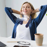 Portable Neck Fan Small Hands-Free Fan USB Powered Cooling Fans 5 Wind Speed For Men Women Travel Hiking Cycling Outdoors